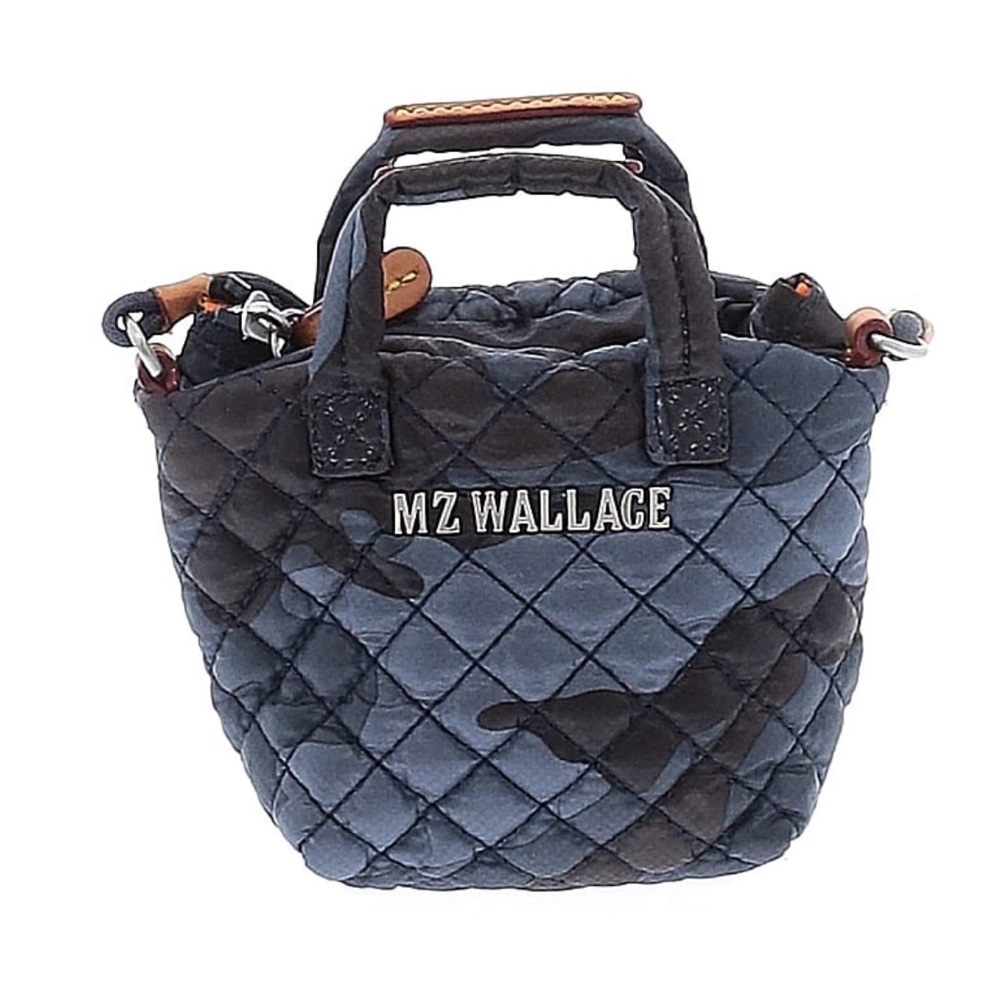 Mz Wallace Tiny Metro Tote - Dark Blue Camo Mini Crossbody Bag